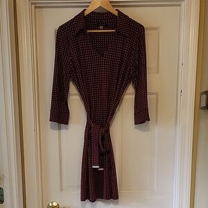 Tommy Hilfiger Red and Black Houndstooth Dress